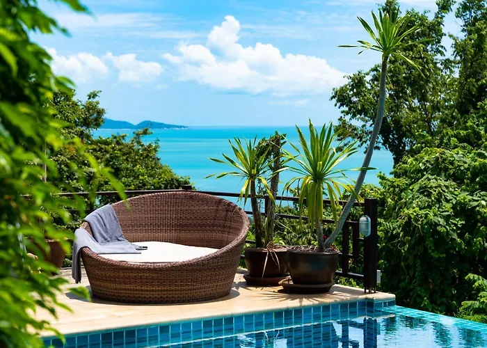 Balinese Style Pool Villa With Panoramic Sea View